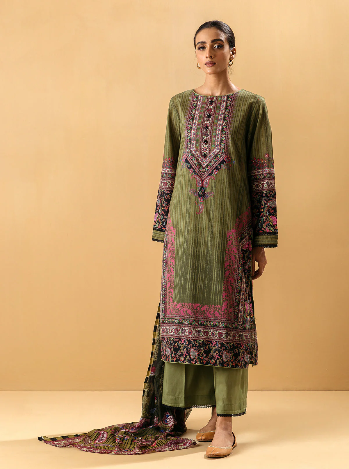 3 PIECE - PRINTED LAWN SUIT - GRACE GLORIA - Image 5