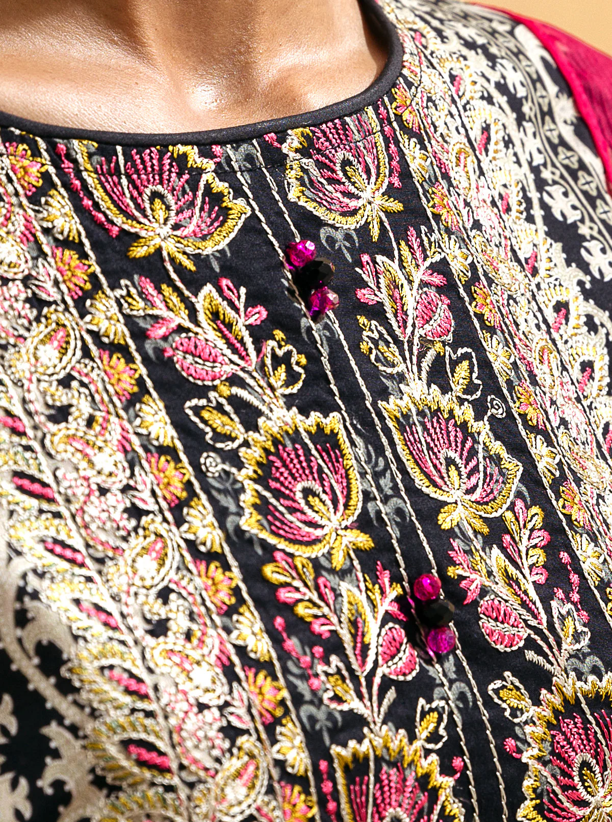 3 PIECE - EMBROIDERED LAWN SUIT - GYPSY GEMS - Image 2