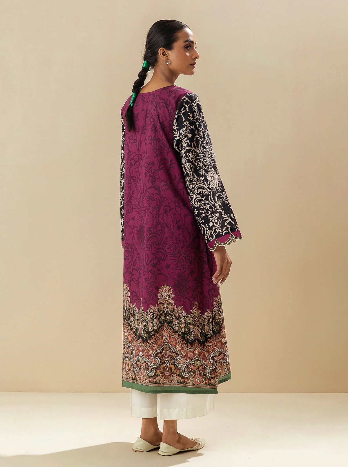 1 PIECE - PRINTED LAWN SHIRT - GRAPE FANTASY - Image 2