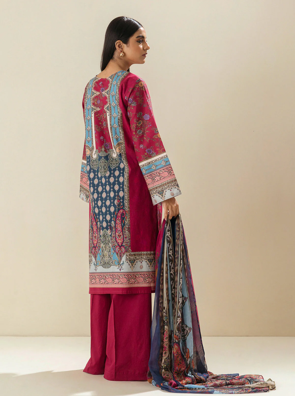 3 PIECE - EMBROIDERED LAWN SUIT - GRANITA SPRING - Image 3