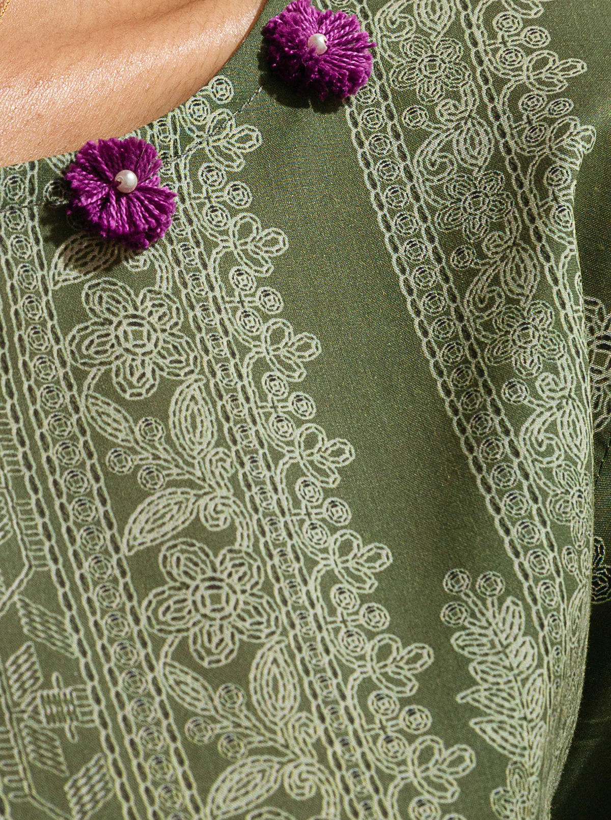 3 PIECE - PRINTED LAWN SUIT - KALE DREAMS - Image 4