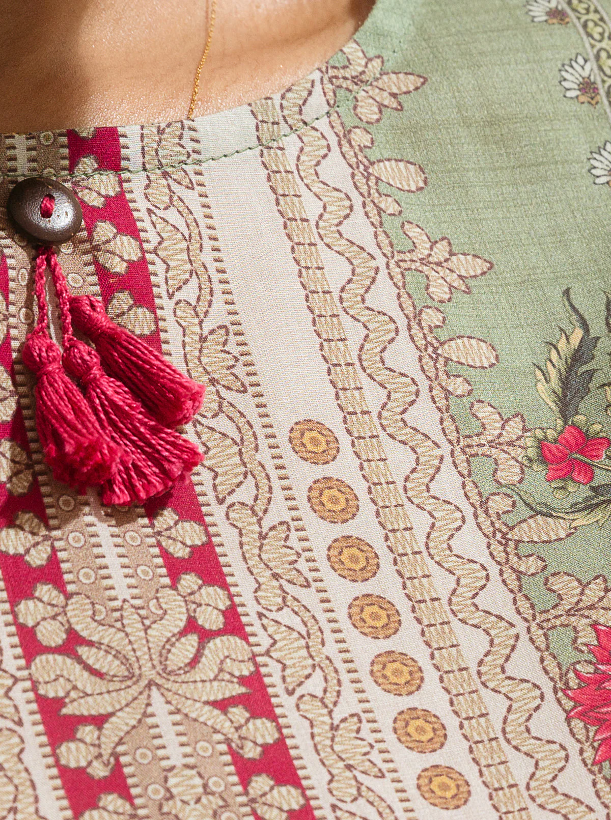 3 PIECE - PRINTED LAWN SUIT -FROSTY SPRUCE - Image 5