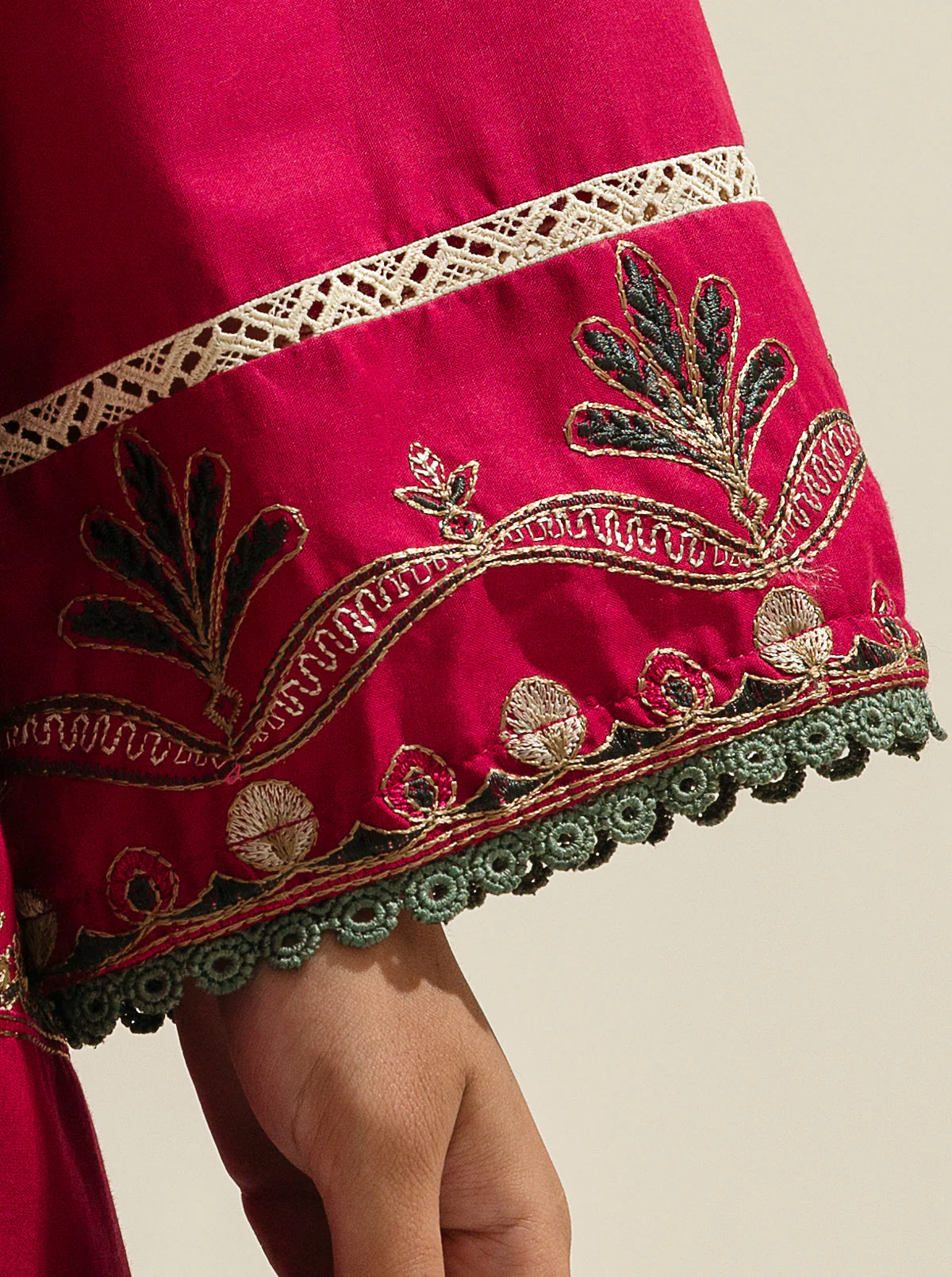 3 PIECE - EMBROIDERED LAWN SUIT - CANDY TOUCH - Image 3