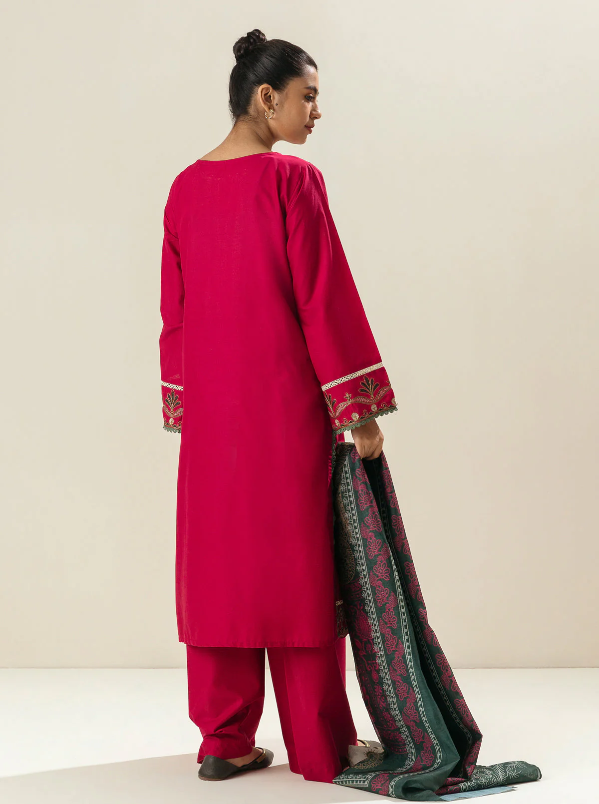 3 PIECE - EMBROIDERED LAWN SUIT - CANDY TOUCH - Image 6