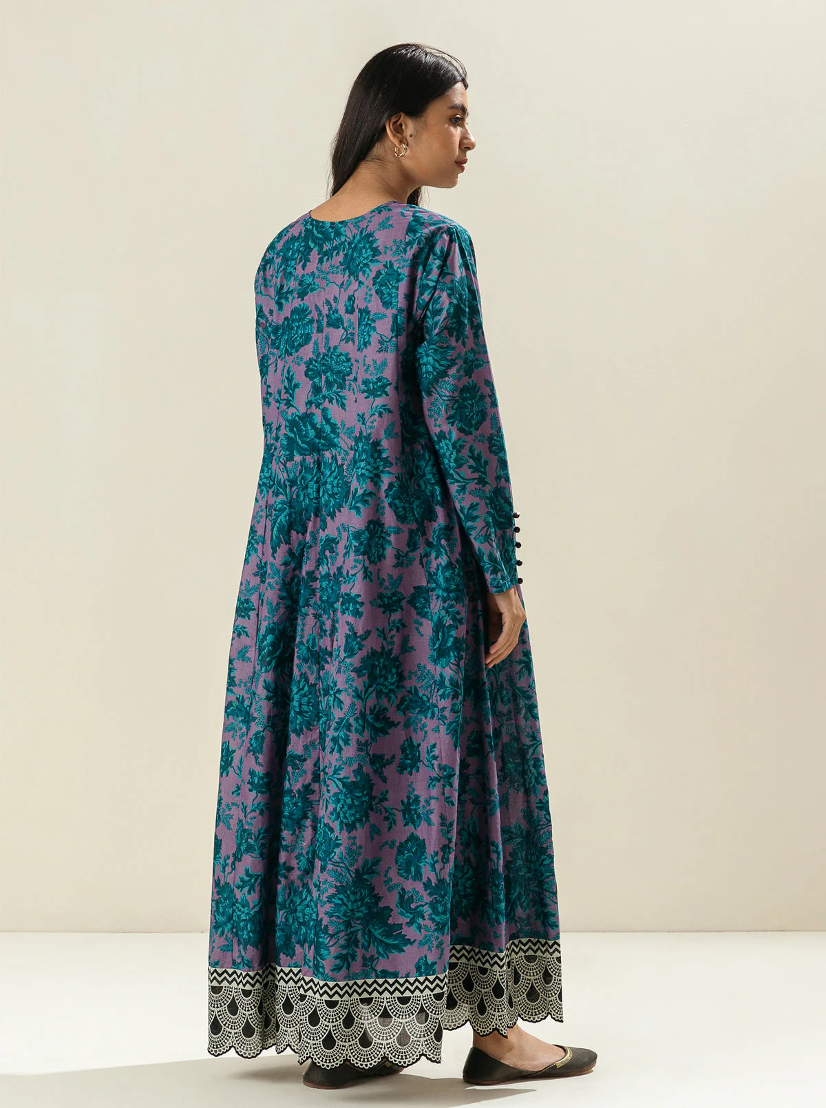 1 PIECE - PRINTED LAWN SHIRT - MAUVE SKY - Image 2