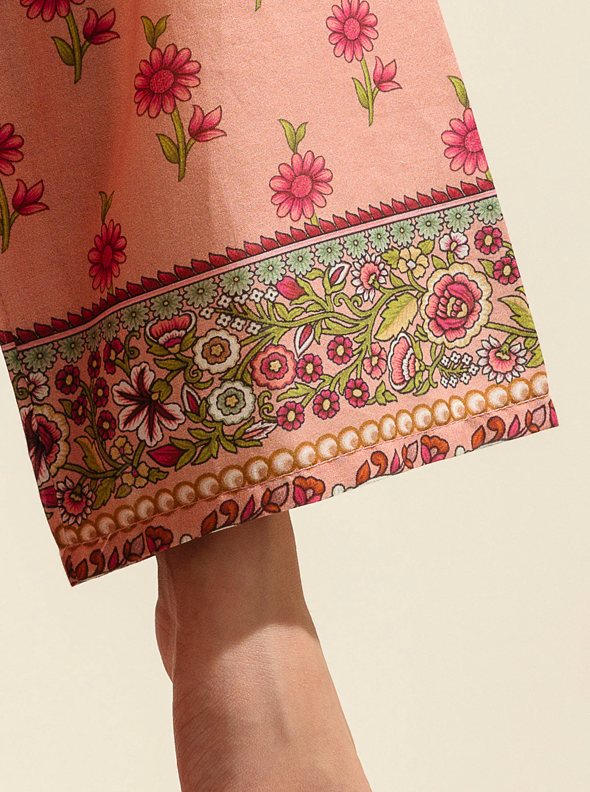 3 PIECE - PRINTED LAWN SUIT - ROSE OF SHARON - Image 4