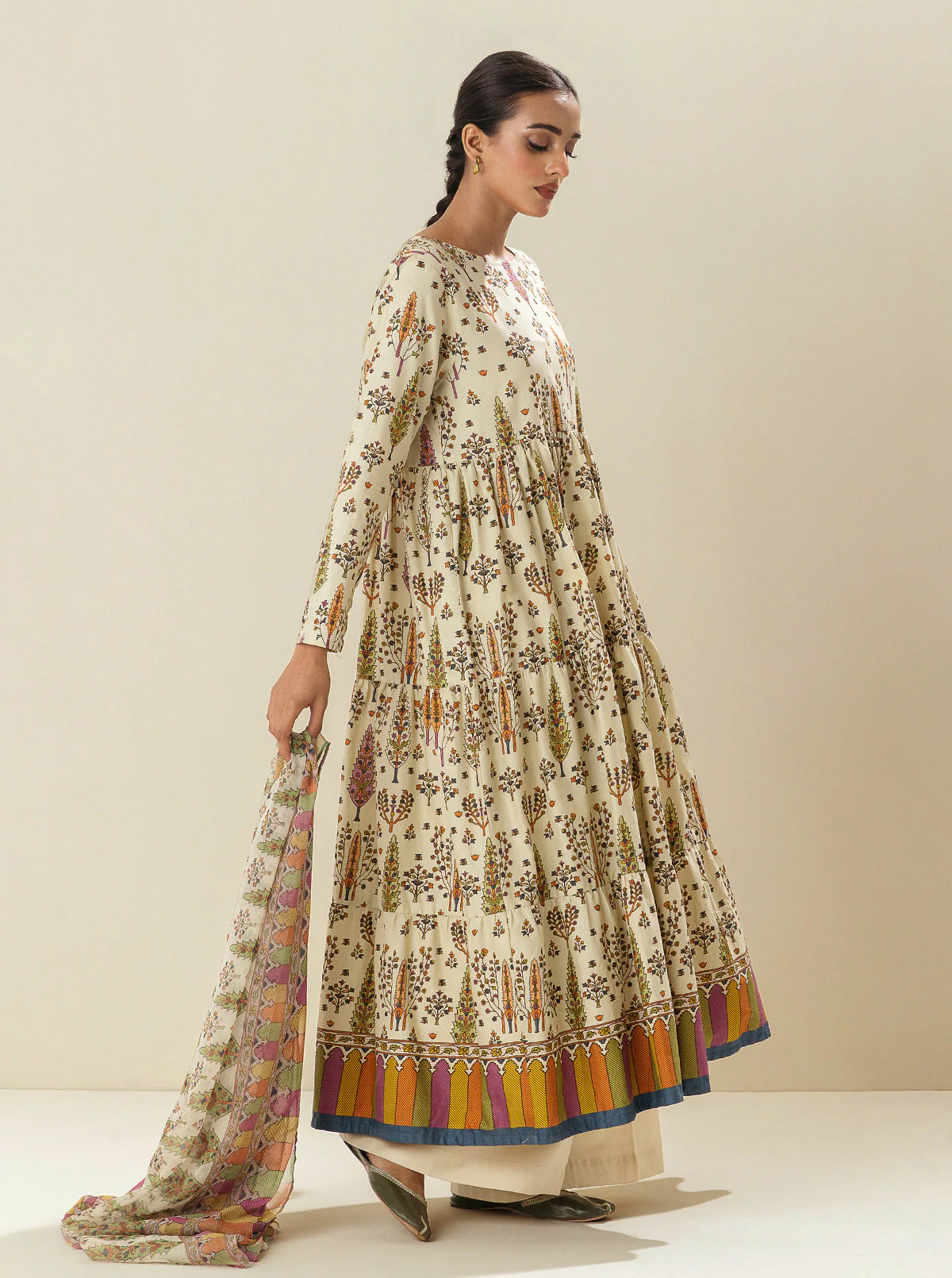 2 PIECE - PRINTED LAWN SUIT - FRAGRANT FOLIAGE (UNSTITCHED) - Image 2