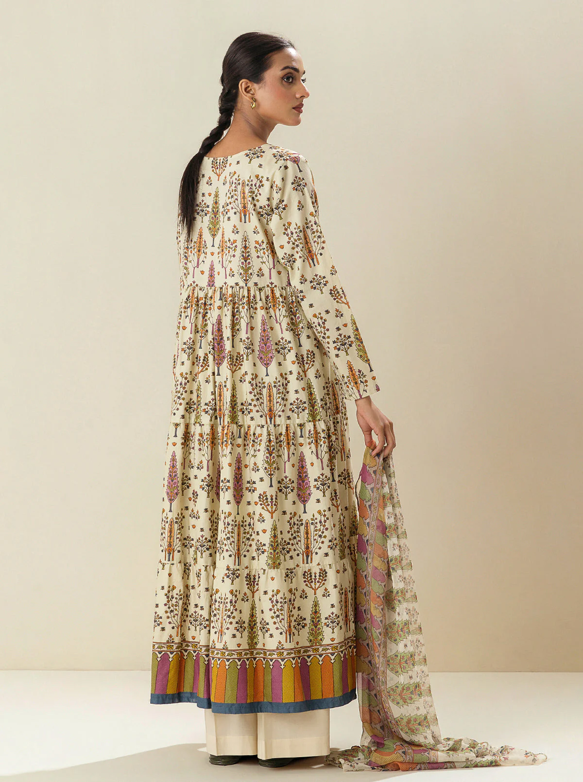 2 PIECE - PRINTED LAWN SUIT - FRAGRANT FOLIAGE (UNSTITCHED) - Image 3