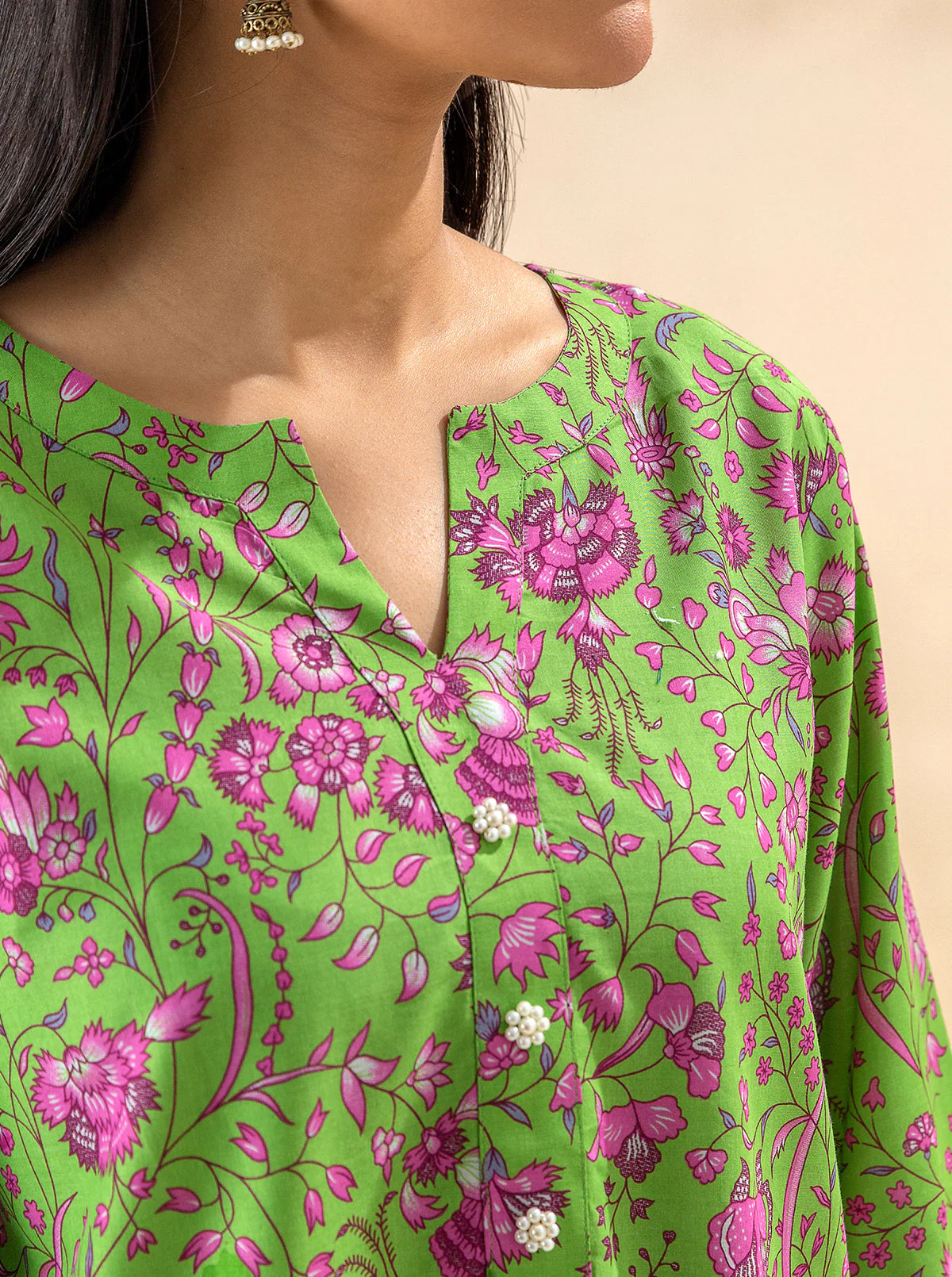 2 PIECE PRINTED LAWN SUIT-SPRING DAY (UNSTITCHED) - Image 6