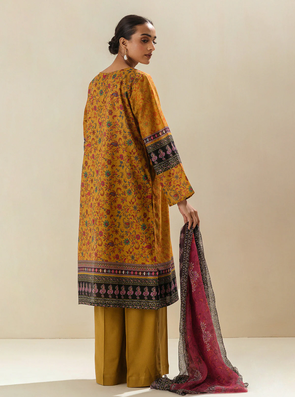 3 PIECE-EMBROIDERED LAWN SUIT-HONEY SUCKLE (UNSTITCHED) - Image 3