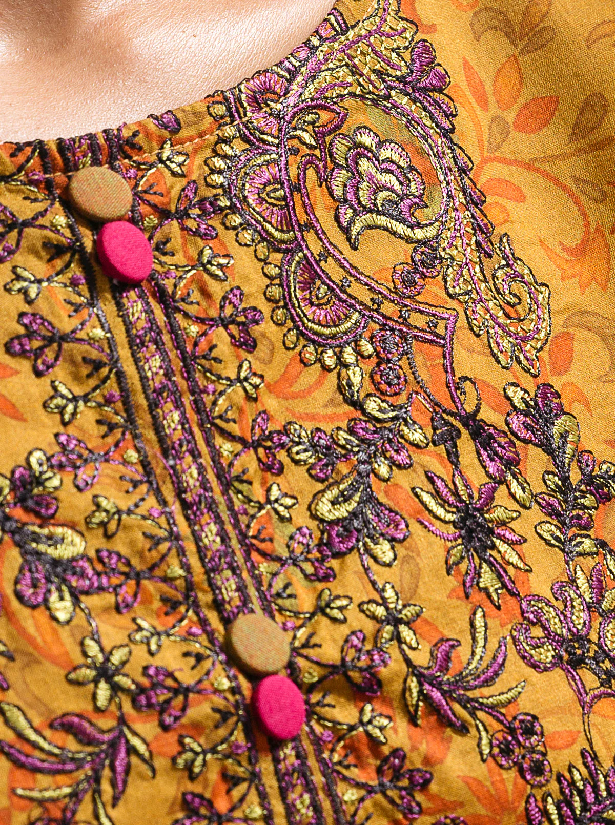 3 PIECE-EMBROIDERED LAWN SUIT-HONEY SUCKLE (UNSTITCHED) - Image 4
