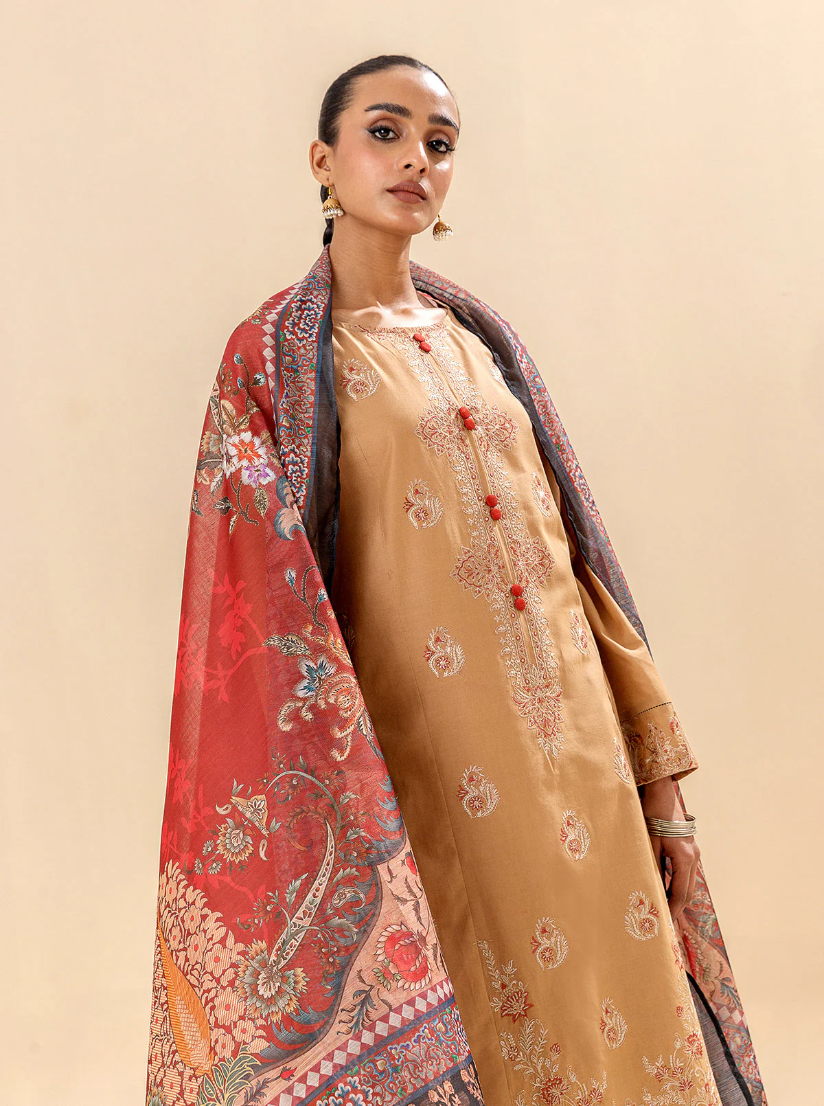 3 PIECE EMBROIDERED LAWN SUIT-CRISP DAWN (UNSTITCHED) - Image 2