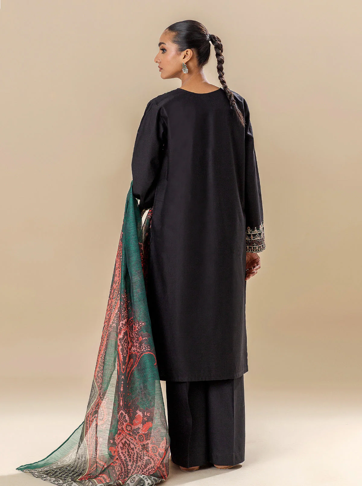 3 PIECE EMBROIDERED LAWN SUIT-NEUTRAL ODYSSEY (UNSTITCHED) - Image 5