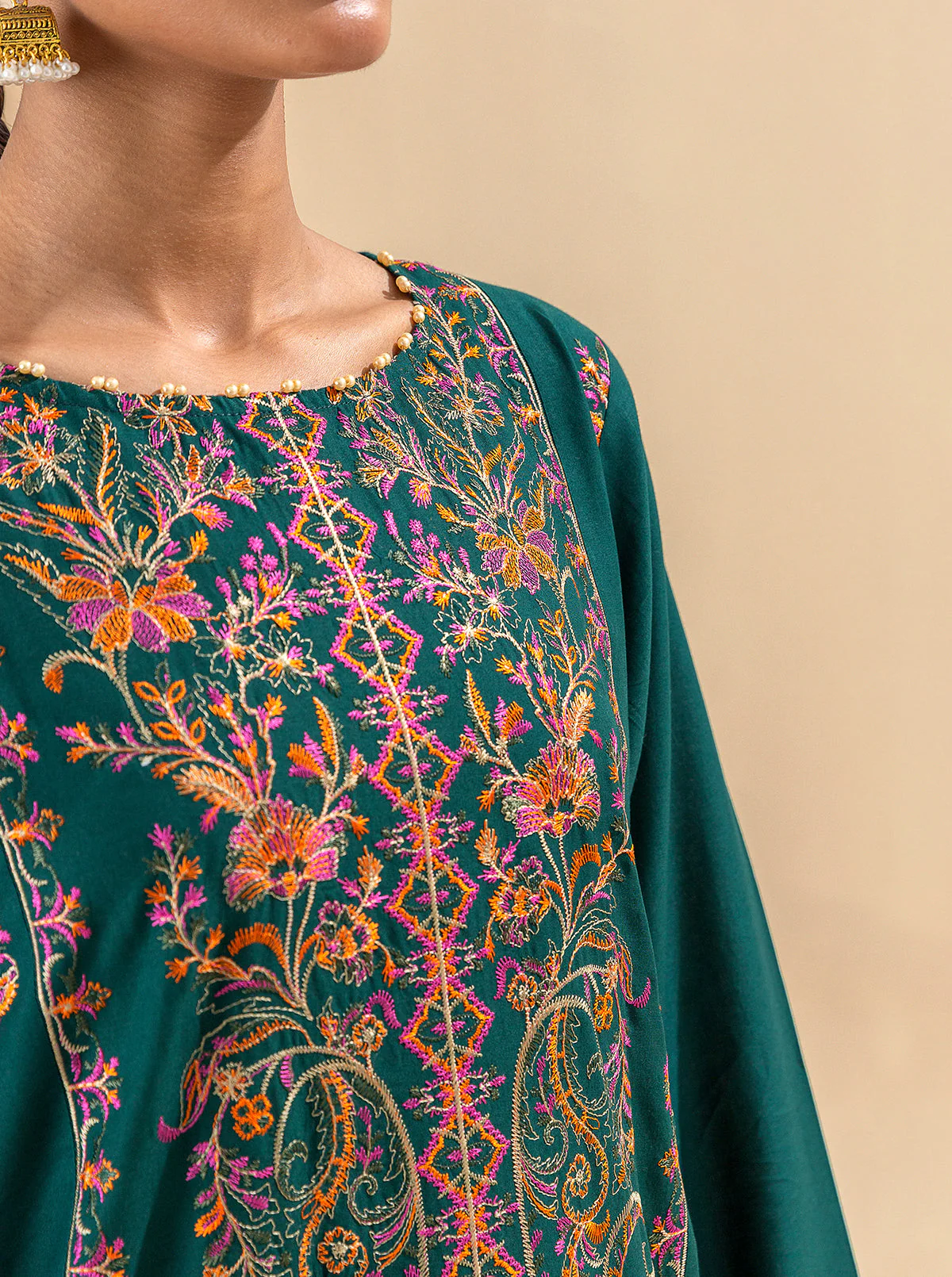 3 PIECE EMBROIDERED LAWN SUIT-PACIFIC HARBOUR (UNSTITCHED) - Image 6